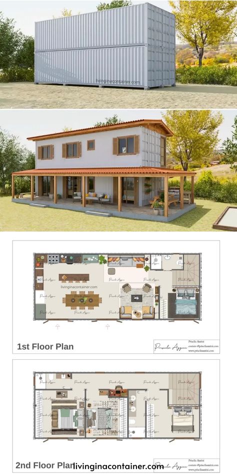 4 x 40ft container home that’s a YouTube hit with over 1.3 million views, showcasing innovative design and sustainable living. Shipping Container Tiny House Layout, Conex Homes Floor Plans, 3 Container House, Container Home Designs Floor Plans, Container Home Layout Floor Plans, Container Conversions Floor Plans, Containers House Ideas, 4 Container House Plans, 4 Container House Design