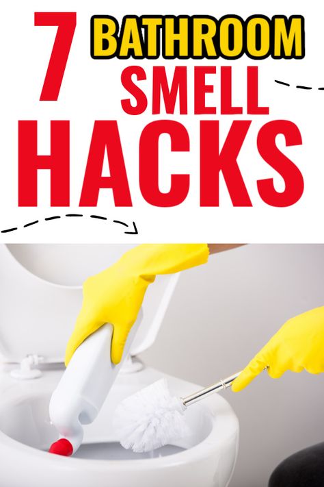 Don't get discouraged by a bathroom that smells bad. You can fix it with these 7 bathroom smell hacks full of lots of ideas to help your bathroom smell good again. Bathroom Smell Hacks, Cleaning Bathrooms, Good Bathroom, Deep Cleaning House, Laundry List, House Smell Good, Homemade Buttermilk, Easy Cleaning Hacks, Diy Cleaning Solution