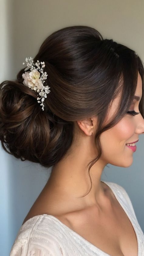 Discover stunning homecoming hairstyle ideas for all hair lengths and types Whether you have medium long short or shoulder-length hair we've got you covered with easy updos elegant half-up half-down styles straight hair options and simple yet chic looks From black and curly to classic and curly these hairstyles are sure to turn heads at any homecoming event Check out our blog post for step-by-step tutorials and inspiration Bridal Updo Black Hair, Wig Updo Hairstyles, Shoulder Length Bridal Hair, Updos Elegant, Homecoming Hairstyle, Wedding Hair Up, Hair Flow, Homecoming Hairstyles Updos, Up Dos For Medium Hair