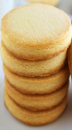 3 ingredient shortbread cookies Shortcake Cookies Recipe, Crunchy Shortbread Cookies, Crispy Shortbread Cookies, 3 Ingredients Butter Cookies, Best Cookies To Ship, Yogurt Cookies Recipe, Small Batch Shortbread Cookies, Short Bread Cookies Easy, Easy Shortbread Cookie Recipe