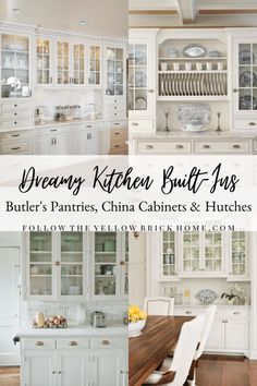 Kitchen built-in cabinets, butler pantry, kitchen hutch ideas Built in kitchen hutch Kitchen Built In Hutch, Built In Kitchen Hutch, Kitchen Built Ins, Kitchen Hutch Cabinet, Dining Room Built Ins, Dining Room Built In, Built In China Cabinet, Built In Buffet, Kitchen Built In