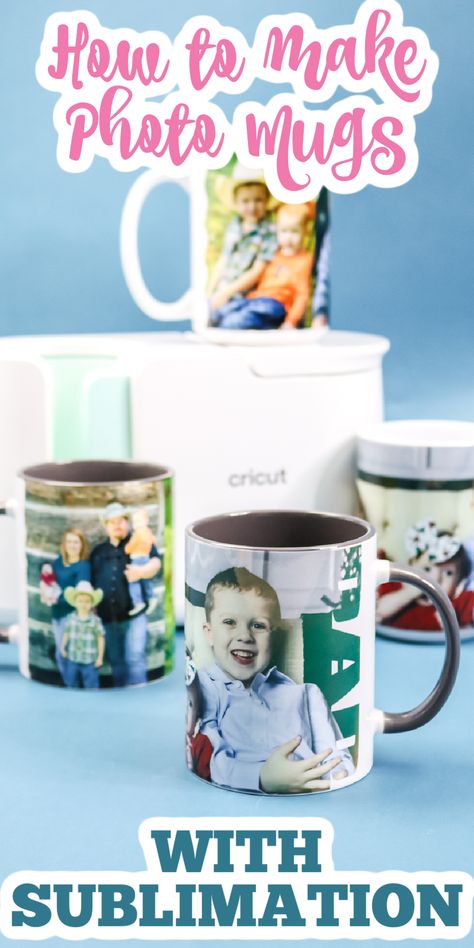 Learn how to make DIY photo mugs with a sublimation printer and a Cricut Mug Press! So easy and a great gift idea! #cricut #cricutmugpress #sublimation Beginner Sublimation Projects, Photo Sublimation Ideas, Circuit Mug Ideas, Crafting Blanks, Infusible Ink Tumbler Ideas, Sublimation Ideas Cups, Cricut Press Projects, Sublimated Mugs Ideas, Cricut Mugs Diy