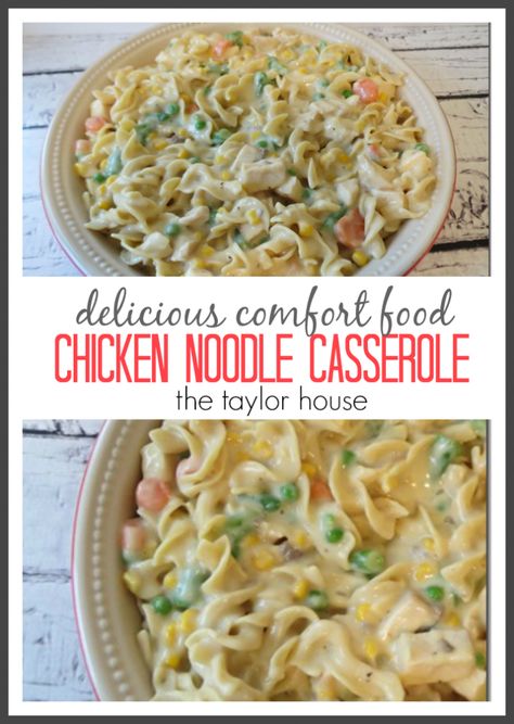 Chicken Noodle Casserole Recipe, Noodle Casserole Recipes, Comfort Food Chicken, Chicken Noodle Casserole, Chicken Noodles, Favorite Recipes Chicken, Noodle Casserole, Freezer Meal, Easy Casserole Recipes