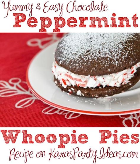 Chocolate Peppermint Pie, Peppermint Pie, Whoopee Pie, Whoopie Pie Recipe, Holiday Desserts Christmas, Chocolate Whoopie Pies, White Chocolate Peppermint, Christmas Peppermint, Desserts Christmas