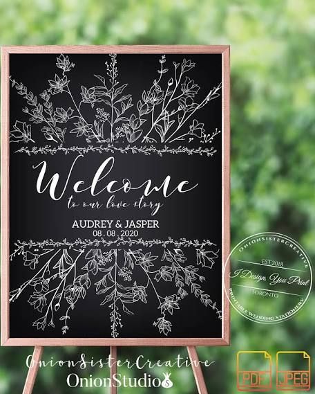 Welcome To Wedding Board, Wedding Signs Black And White, Wedding Signs Black, Bord Design, Chalkboard Projects, Boho Floral Wedding, Wedding Boards, Printable Wedding Menu, Welcome Sign Wedding