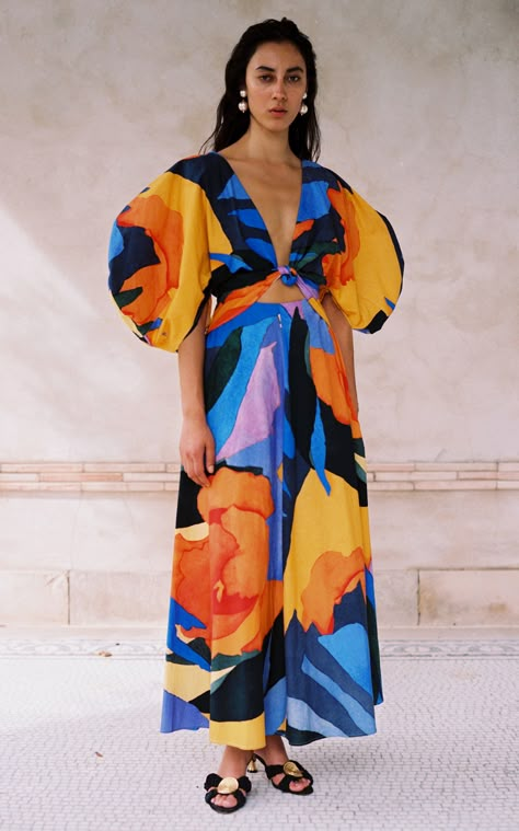 Mara Hoffman Leila Printed Cotton Maxi Dress Jasper Paint, Sonia Delaunay, 2020 Fashion Trends, Accra, Mara Hoffman, Fashion Mode, Fast Fashion, Eileen Fisher, New York Fashion Week