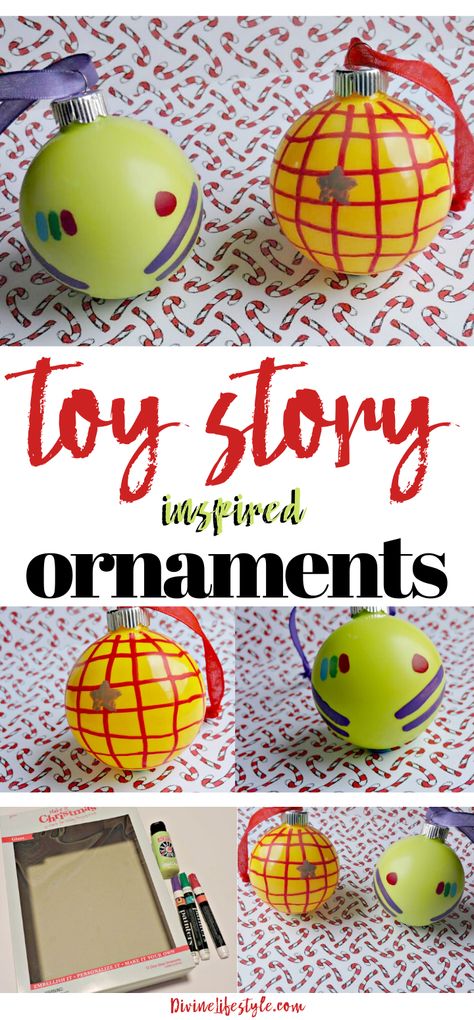 Diy Toy Story Ornaments, Pixar Christmas Tree, Toy Story Christmas Tree Ideas, Toy Story Ornaments, Toy Story Christmas Tree, Diy Disney Ornaments, Disney Christmas Tree Theme, Pixar Christmas, Disney Diy Christmas Ornaments