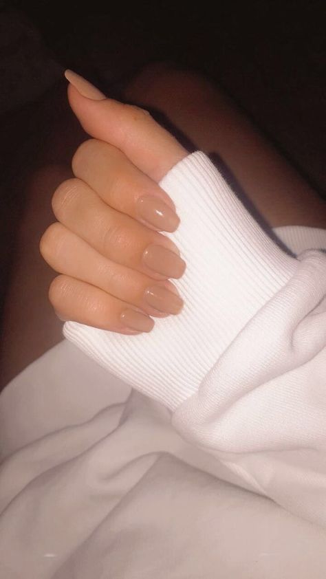 Shorter Ballerina Nails, Short Acrylic Nails Light Brown, Brown Nails Short Coffin, Natural Color Coffin Acrylic Nails, Natural Nails Color Ideas Classy, Light Brown Nails Almond, Light Brown Gel Nails Short, Pale Brown Nails, Light Brown Acrylic Nails Coffin