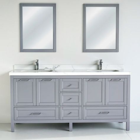 What Size Mirror For a 72 Inch Vanity? - Vanity Shopping 72 Inch Bathroom Vanity Double Sinks, What Size Mirror, 72 Inch Bathroom Vanity, 72 Inch Vanity, Bathroom Vanity Double Sink, 72 Vanity, Large Bathroom Mirrors, Large Vanity, Vanity Set With Mirror