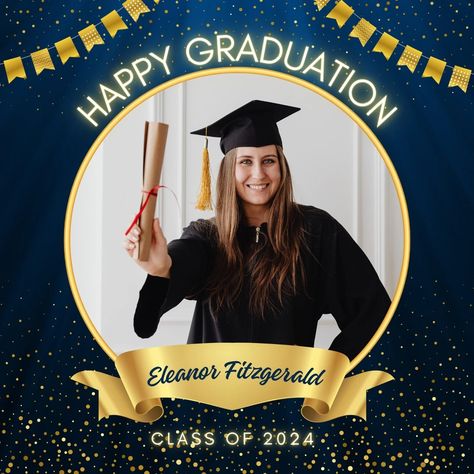 Templates Graduation Instagram Post, Graduation Instagram, Photo Collage Maker, Happy Graduation, Marketing Logo, Background Remover, Collage Background, Flyer Maker, Printing Business Cards