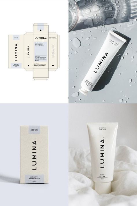 Lumina | Skincare Packaging Design designportfolio #logotipo Minimalistic Cosmetic Packaging, Modern Luxury Packaging Design, Minimalist Luxury Packaging, Minimal Skincare Branding, Minimal Cosmetic Packaging, Cosmetic Brand Identity Design, Cosmetic Packaging Design Luxury Beauty Products, Minimal Skincare Packaging, Minimal Package Design