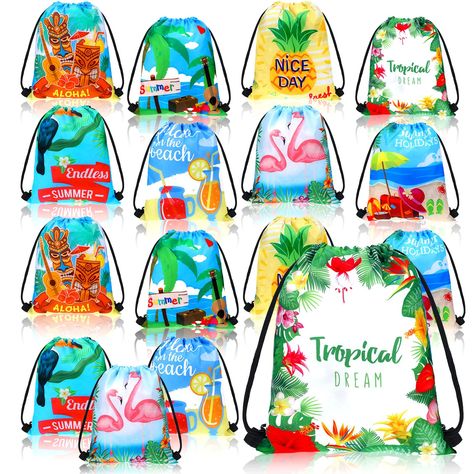 PRICES MAY VARY. Provide Nice and Reliable Quality: the aloha gift bag with the drawstring bag is made of polyester fabric, which is strong and light, and it can be folded and stored for next use; These goody bags are also machine washable and colorfast, and they are suitable for party and everyday use Detailed Dimension: these Hawaii Laua party bags measure about 25 x 30 cm / 9.84 x 11.81 inches; They are suitable for holding a lot of candies, gifts, and other things, which can be carried easil Hawaii Themed Party, Hawaii Pattern, Aloha Party, Hawaii Gift, Hawaiian Birthday, Luau Birthday, Beach Themed Party, Skate Party, Birthday Gift Bags