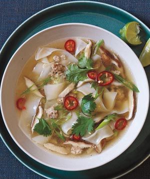 Thai Pork and Noodle Soup from Real Simple Noodles Soup Recipes, Better Girlfriend, Pork Noodle Soup, Thai Pork, Vietnamese Soup, Vietnamese Chicken, Soup Noodles, Chicken Pho, Pho Recipe