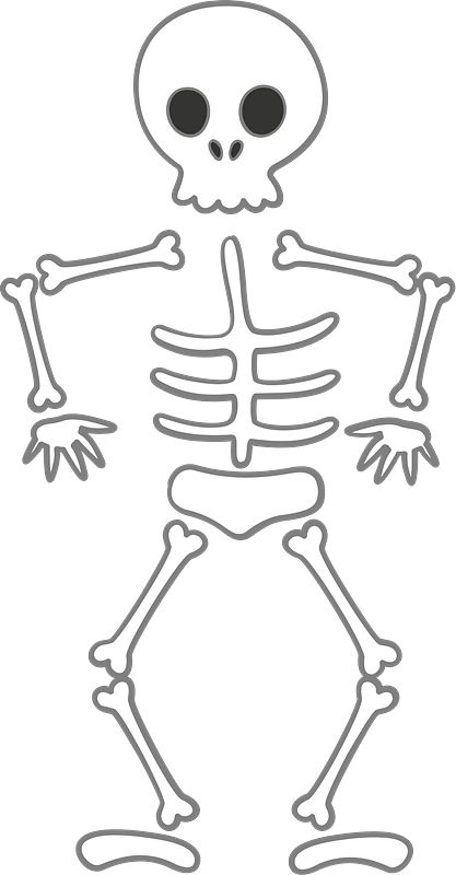 Easy Draw Skeleton, Skeleton Silhouette Printable, Skeleton Body Drawing Simple, Skeleton Template Printable Free, Skeleton Art Drawing Easy, Easy Skeleton Drawing Step By Step, Drawing A Skeleton, Printable Skeleton Template, Skeleton Simple