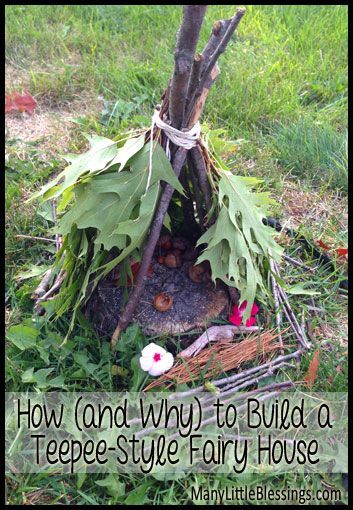 How (and Why) to Build a Teepee-Style Fairy House Nature School, Faeries Gardens, Deco Nature, Fairy Crafts, Fairy Garden Houses, Diy Fairy, Nature Play, Fairy Garden Diy, Tree Stump