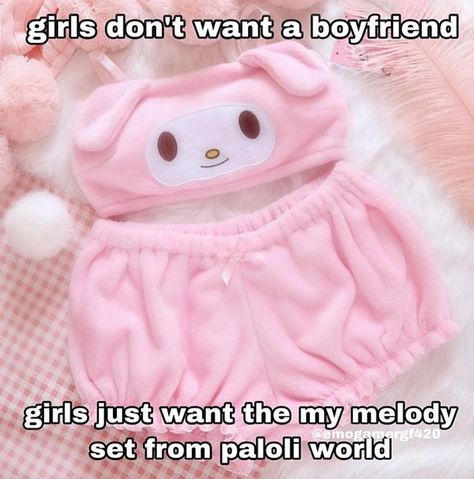 wholesome memes on Instagram: “this but i love my bf” Cutesy Clothes, Charmmy Kitty, Oc Inspo, Online Closet, Kawaii Plush, Kawaii Fashion Outfits, Cute Pajamas, Aesthetic Stuff, Fleece Pajamas