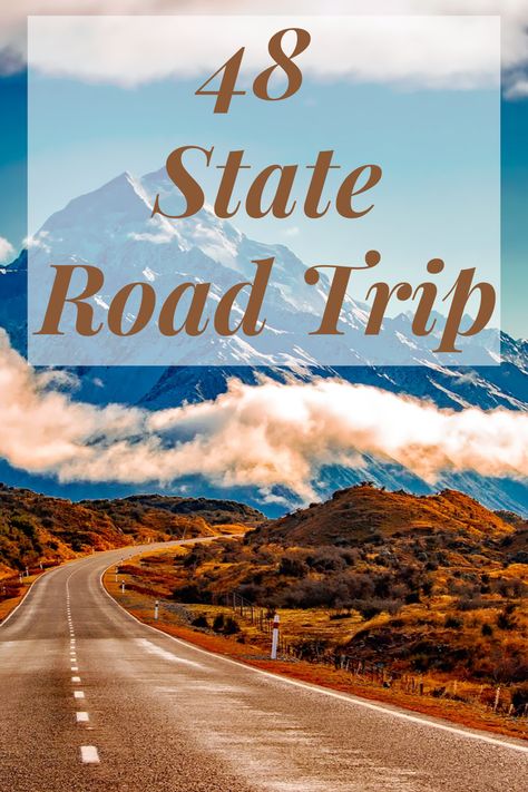 Have you ever wanted to take a road trip in the U.S. but you weren’t sure where to go? Are you curious about the coolest places to visit in the lower 48 states? If you answered yes to either of the questions above, this blog post is perfect for you! 48 State Road Trip Map, Every State Road Trip, All 50 States Road Trip, Western Road Trip U.s. States, Usa Road Trip Map, Idaho City, Gorges State Park, Rv Dreams, Retirement Travel