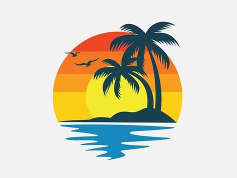 Travel Logo Design Graphics, Logo Mer, Travel Logo Design, Beach Flag, Graphic Technology, Logo For Business, Png Images Free, Festival Logo, Travel Poster Design