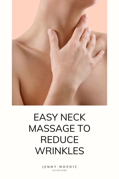 Would you like to reduce your neck wrinkles or tech neck? Follow my easy tutorial for neck massage. #neckmassage #facemassagetutorial Neck Massage Techniques, Face Massage Tutorial, Wrinkles Under Eyes, Homemade Wrinkle Cream, Tech Neck, Wrinkle Remedies, Natural Anti Aging Skin Care, Neck Wrinkles, Muscle Stimulator