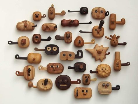 Scrap Wood Creatures, Wooden Toys Aesthetic, Wooden Robot Fantasy Art, Wood Doll Miniature, Wooden People, Handmade Wooden Toys Inspire Uplift ⭐, Carved Wood Sculpture, Colossal Art, Facial Expressions