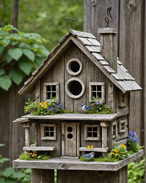 20 Stunning Birdhouses For Your Garden – ToolzView Rustic Birdhouse Ideas, How To Build Bird Houses, How To Make Bird Houses, Bird Houses Ideas Diy Homemade, Painted Bird Houses Ideas Diy, Easy Bird Houses To Make, Unique Bird Houses Diy Birdhouse Designs, Birdhouse Designs Paint, Homemade Bird Houses Diy