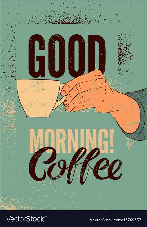 Vintage Coffee Poster, Coffee Chart, Retro Vector Illustration, Concert Poster Design, Grunge Posters, Retro Quotes, Retro Cafe, Vintage Illustration Art, Coffee Shop Logo