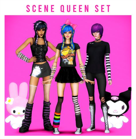 Sims 4 Cc Goth, Scene Queen, Sims 4 Anime, Cc Clothes, The Sims 4 Packs, Sims 4 Body Mods, Sims 4 Expansions, Scene Queens, Sims 4 Cc Folder