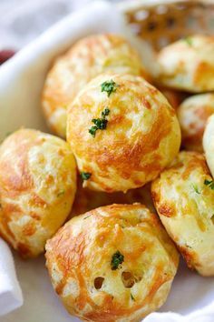 Cheese Puffs (Gougeres) | http://rasamalaysia.com Cheesy Puffs, Gougeres Recipe, Cheese Puffs Recipe, Malaysia Recipes, Rasa Malaysia, Puff Recipe, Cheese Puffs, Keto Cheese, Party Snack