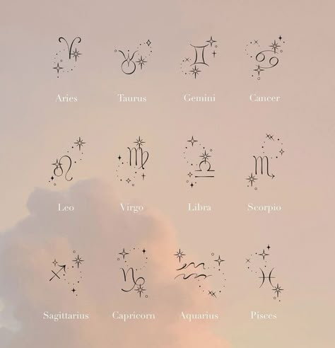 Libra Tattoo Stars, Virgo Finger Tattoo, Minimalist Zodiac Tattoo, Jupiter Tattoo Planet, Zodiac Finger Tattoo, Tattoo For 3 Kids, Zodiac Star Tattoo, Birth Month Symbols, Tiny Wrist Tattoos