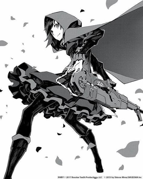 Shirow Miwa Art, Rwby Manga, Shirow Miwa, 7th Dragon, Artist Tutorials, Drawing Study, Rwby Comic, Team Rwby, Manga Reference