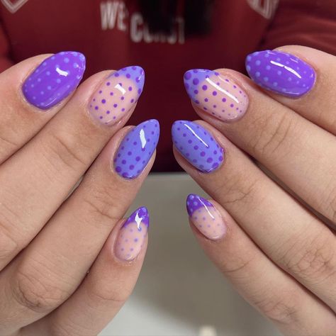 Jordyn Angel | purple polka dot 💜 luminary fill #luminarynailsystems #nailinspo #rigandco #handpaintednailart #nailart #boycottboringnails #purplenails … | Instagram Purple Dot Nails, Dots Nails Design, Purple Polka Dot Nails, Slay Nails, Angel Purple, Dot Nail Designs, Dot Nails, T Bo, Polka Dot Nails