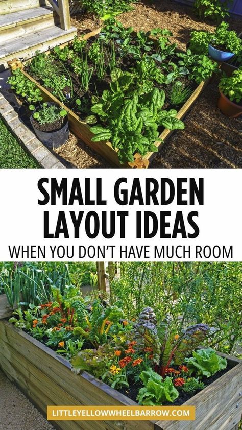 Have a small space but want to plant and grow a garden? Our DIY small space gardening tips is the garden tips you need to plant and grow a small garden in the front or backyard. DIY home gardens for small spaces doesn't have to be hard - learn the top 6 ways to garden when you have a small space or patio. These are the best garden ideas for small spaces and even work for city or apartment gardens! DIY gardening tips for starting a garden in a small space. Small courtyard garden ideas. Gardening For Small Spaces, Small Garden Diy, Small Yard Garden, Small Veggie Garden Ideas, Apartment Vegetable Garden, Above Ground Garden, Small Garden Layout, Garden Hacks Diy, Beautiful Home Gardens