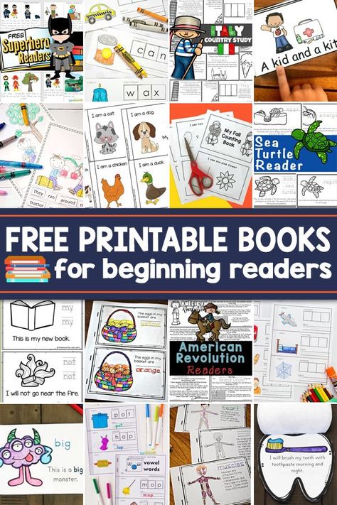 free-printable-books-for-beginning-readers Beginning Reader Books Free Printable, Phonic Readers Free Printable, Preschool Mini Books Free Printable, Free Printable Books For Preschoolers, Free Book Printables, Free Emergent Readers Printables, Free Adapted Books, Interactive Books For Preschoolers, Emergent Readers Free