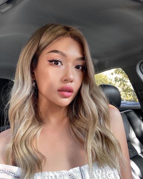 Sangyay 🦋 on Instagram: “fresh hair by my girl @mindy.n 🤍” Blond On Asian Hair, Blonde Hair On Filipino Skin, Blonde For Asian Skin, Dyed Asian Hair Colour, Blonde Hair Filipino, Blonde Hair With Tan Skin, Tan Asian Blonde Hair, Filipino Blonde Hair, Asian Girl Blonde Hair