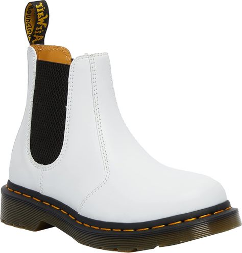 Dr. Martens Unisex 2976 Chelsea Boot link has black & other different colors 2976 Platform Chelsea Boots, Doc Marten Chelsea Boot, Doc Marten Chelsea, 2976 Chelsea Boots, White Doc Martens, Dr Martens White, Dr Martens Womens, Platform Chelsea Boots, Fashion Shoes Flats