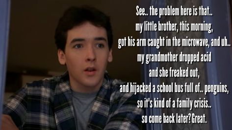 Better Off Dead John Cusack, Better Off Dead, Comfort Movies, Favorite Movie Quotes, 80s Movies, Tv Music, James Dean, Big Time, Music Tv