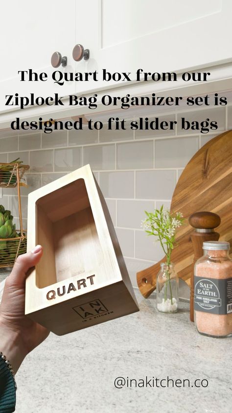 Ziplock Bag Storage Organizer - Food Storage Bag Organizer - Ziplock Drawer Organizer Dispenser For Ziplock Bags - Bamboo Plastic Bag Organizer For Kitchen Drawer For Small Space Organization Organizing Ziploc Bags In Pantry, Ziplock Organizer, Organize Ziploc Bags Drawer, Ziplock Bag Organizer For Drawer, Organize Ziploc Bags, Zip Lock Bag Organization, Ziplock Bag Storage, Ziplock Bag Organizer, Plastic Bag Organizer