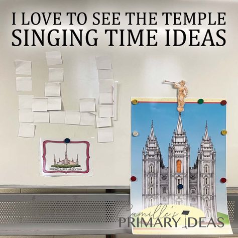 Camille's Primary Ideas: how to teach the primary song I Love to See the Temple in singing time, I Love to See the Temple singing time lesson plan ideas Temple Activity, Singing Time Ideas, Primary Program, Time Lessons, Primary Chorister, Primary Songs, Primary Singing Time, Primary Ideas, Time Planner