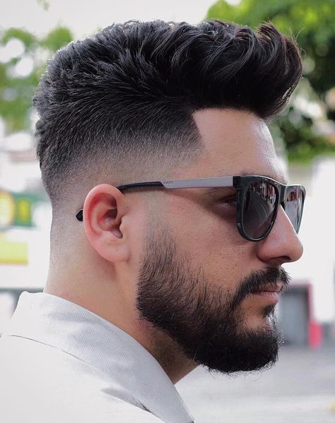 Faded Beard Styles, Men Fade Haircut Short, Mens Hairstyles Fade, Mens Hairstyles With Beard, Gents Hair Style, Tapered Hair, Beard Fade, Taper Fade Haircut, Mens Hairstyles Thick Hair