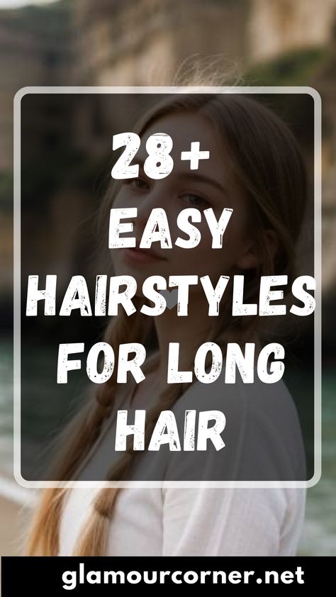 28+ Easy Hairstyles for Long Hair That Look Effortless Yet Stunning! #прически #длинныеволосы #красота #бьюти #стилистика #модныепрически #прическинадлинныеволосы Long Hair For Special Occasions, Hair Styling For Long Hair, Long Hairstyles Night Out, Hairstyles For Long Brunette Hair, Hairstyles For Length Hair Long, Fast Updos For Long Hair, Easy Hairstyles For Church, Really Long Hairstyles, Long Fine Hair Hairstyles