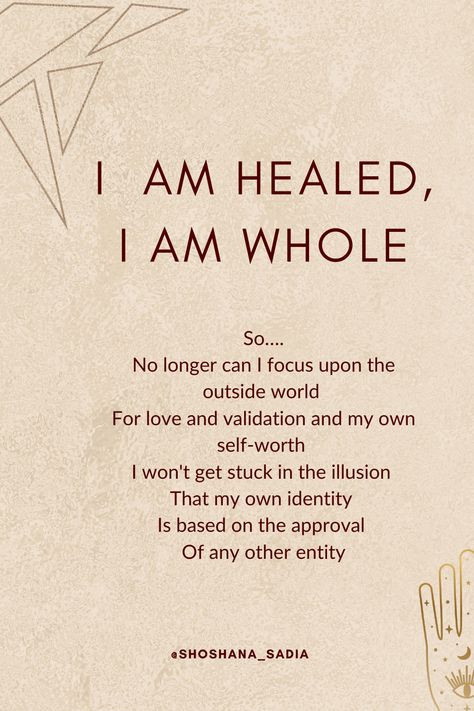 I am Healed. I am Whole Healed Women Quotes, I Am Healed Quotes, I Am Healing Quotes, I've Healed Quotes, I Am Whole Quotes, Healed Man, I Am A Healer Quotes, Im A Healer But, I Am A Spiritual Being Having A Human Experience