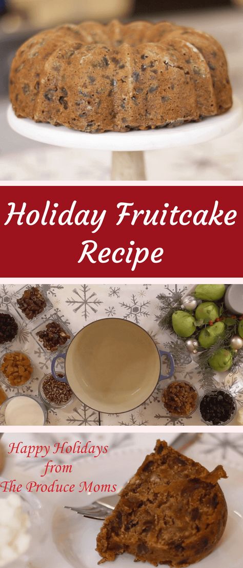 Christmas Fruitcake | Packed with flavor, grab this recipe and create a sweet dessert to share this holiday! | The Produce Moms Christmas Plum Cake Recipe, Christmas Plum Cake, Christmas Fruitcake, Plum Cake Recipe, Christmas Fruit Cake, Fruit Cake Christmas, Store Bought Cake, Fruitcake Recipes, Christmas Fruit