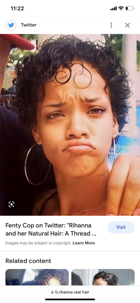 Rihanna Real Hair, Rihanna Natural, Rihanna Natural Hair, Rihanna Curly Hair, Young Rihanna, Real Hair, Rihanna, Natural Hair, Natural Hair Styles