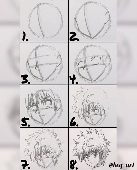 Naruto Drawings Easy, Anime Drawings For Beginners, Goten Y Trunks, Drawing Steps, How To Draw Anime, Drawing Manga, Drawing Tutorial Face, Drawing Tutorials For Beginners, Anime Tutorial