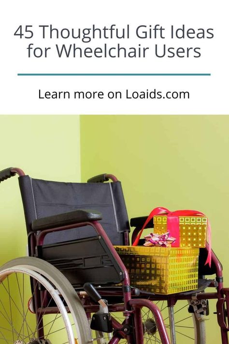 Looking for some gift ideas for your friend or loved ones in a wheelchair? Check our list of 45 thoughtful gift ideas for wheelchair users & pick the best ones! Wheelchair Storage, Wheelchair Quotes, Wheelchair Hacks, Gift Ideas For Your Friend, Therapy Lamp, Adaptive Equipment, Wheelchair Friendly, Wheelchair Accessories, Wheel Chair