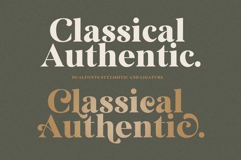 Download Classical Authentic font Classical Authentic is an awesome thick serif font created by Gilang Senzana. Featuring a stylish, classic, vintage and elegant design, Classical Authentic is ready to accompany you in any of your creative fields like logos, posters, magazine displays or other creative fields. Classical Authentic font details Formats: Open Type OTF, True […] Online Library Website, Typography Tips, Victorian Fonts, Best Serif Fonts, Market Font, Free Serif Fonts, Magazine Display, Logo Handwritten, Cool Font