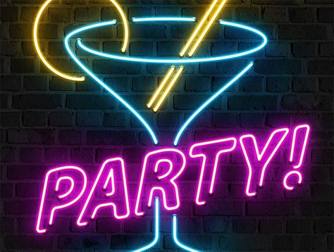 Video Tutorial: Neon Effect in Illustrator and Photoshop Neon Lights Party, Photoshop Tutorial Graphics, Logo Neon, Vintage Neon Signs, Beginner Photo Editing, Neon Logo, Photoshop For Photographers, Photo Editing Photoshop, Neon Design