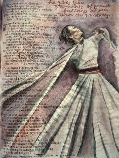 Spirit Of Heaviness Garment Of Praise, Garment Of Praise, Isaiah 61, Prophetic Art, Bible Love, Bible Art Journaling, Bible Art, Beautiful Bouquet, Christian Art