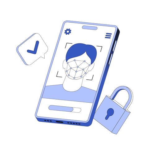 Padlock Illustration, Smartphone Illustration, Phone Clipart, Friday Illustration, Face Recognition System, Phone Png, Phone Illustration, Design Learning, Phone Vector