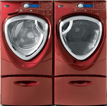 GE Profile washer and dryer-SmartDispense front load GE washers and dryers. Red Washer And Dryer, Best Washer Dryer, Best Pressure Washer, Laundry System, New Washer And Dryer, Dryer Repair, Washing Machine Repair, Refrigerator Repair, Appliance Repair Service